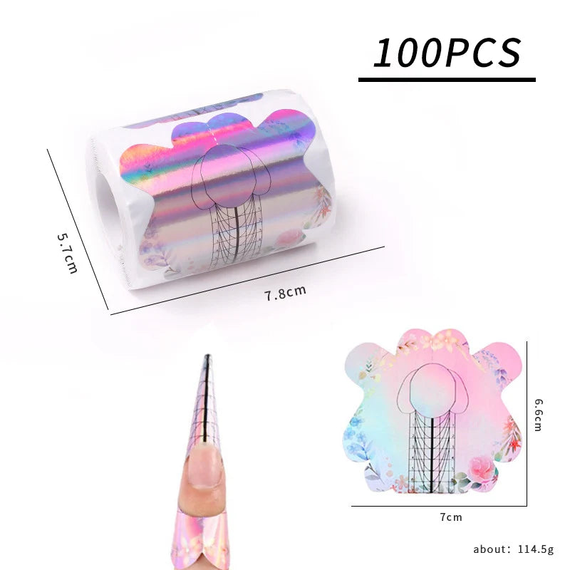 Forms for Extension Nail Molds Gel Paper for Nails Extension Templates Sculptural Shape Forms for Nails Bottom Polygel Sticke