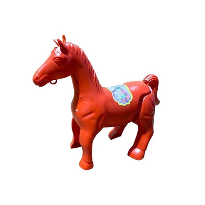 Kids Pull String Horse Toy Classic Vintage Walking Animal Model Colorful Plastic Interactive Toddler Educational Birthday Par