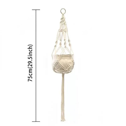 Hanging Plant Handmade Macrame Plant Hanger Flower Pot Planter Hanger Wall Decor Courtyard Garden Hanging Planter Hanging Bas