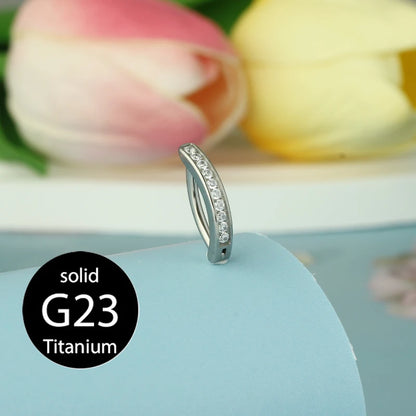 1PC 14G Implant Grade G23 Titanium Belly Button ring Clicker Stainless Steel Brass Navel Piercing Jewelry Belly Piercings