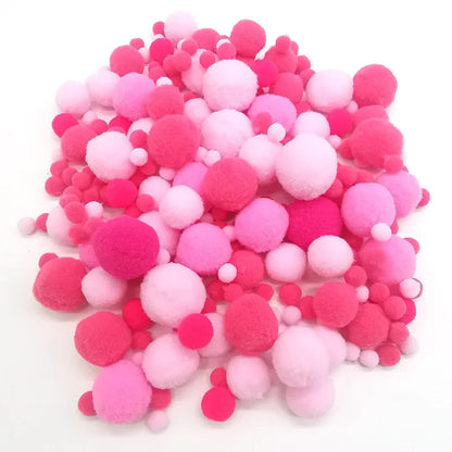 8-30mm Pom poms Multi-Colored Pompoms Soft Fluffy Puff Pompom Balls for Kid DIY Creative Craft Wedding Decor Sewing Supplies 