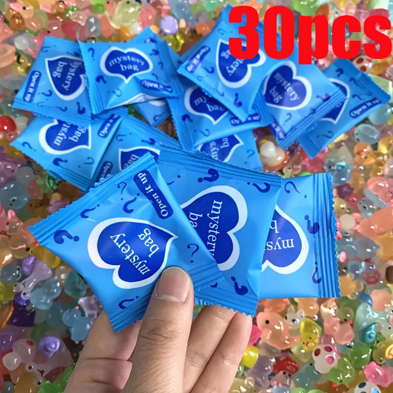 60pcs Glow In The Dark Mini Resin Animals & Mushroom Blind Bags Fairy Garden Decor Micro Landscape Birthday Gift Surprise - 3
