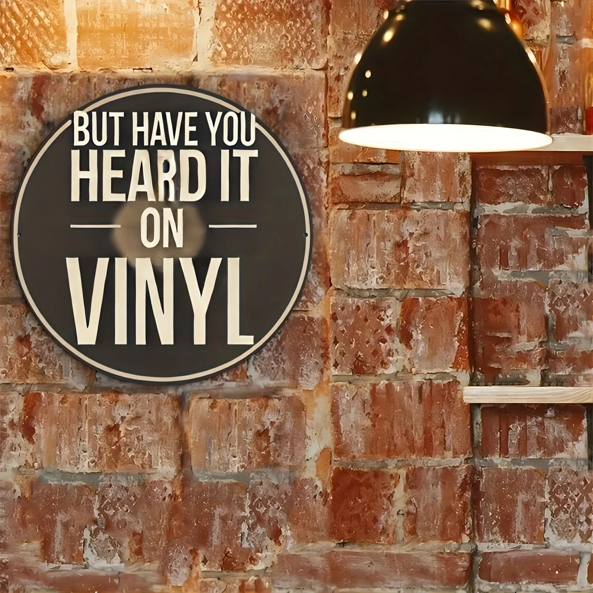 8in Music Elements Wood Disc Vinyl Record Bar coffee shop Wall Table Mural Decoration Music Room Collection Flat Color Plank