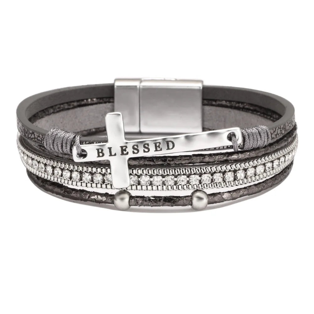 Bohemian Cowboy Chic Cross Bracelet Western Jewelry For Women Christian Bracelets Religious Bracelets - Hot Stamping