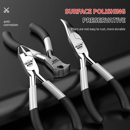 Mini Pliers Diagonal Pliers Round Bent Needle Nose Cutter Handcraft Beading Insulated Plier for DIY Small Jewelry Pliers Tool