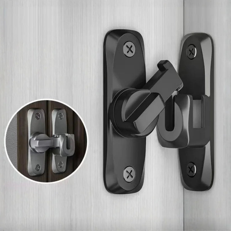 90/180 Degree Flip Door Lock Home Security Sliding Door Latch Small Gate Latches Hardware Anti-theft Lock Zinc Alloy Door Bol
