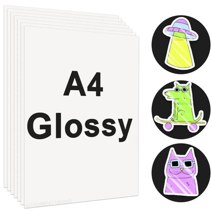 100% Transparent Printable Vinyl Sticker Paper A4 Vinyl Printing Paper for Inkjet Printer DIY Label Sticker Self Adhesive Pap
