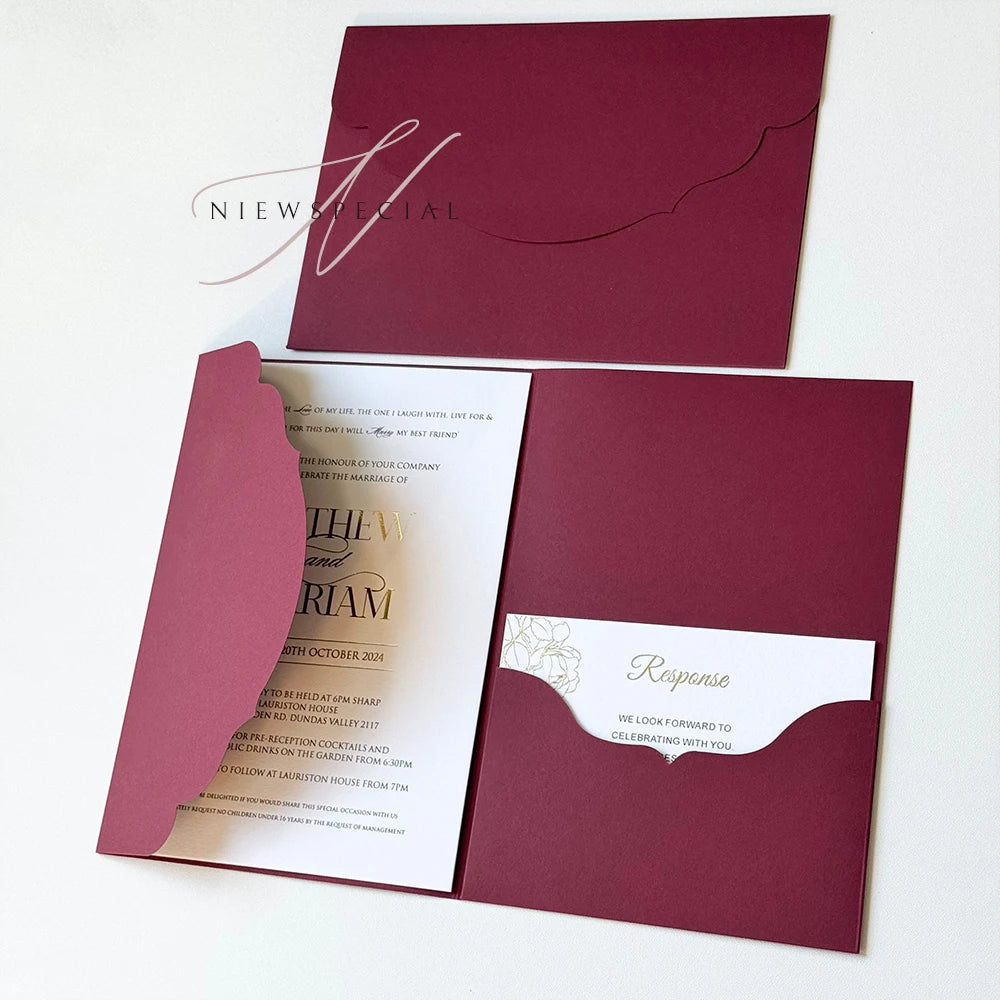10pcs/20pcs/25pcs Blank Pocketfold Card Invitation DIY wedding paper envelope，DIY invitation,custom invitation,light pink