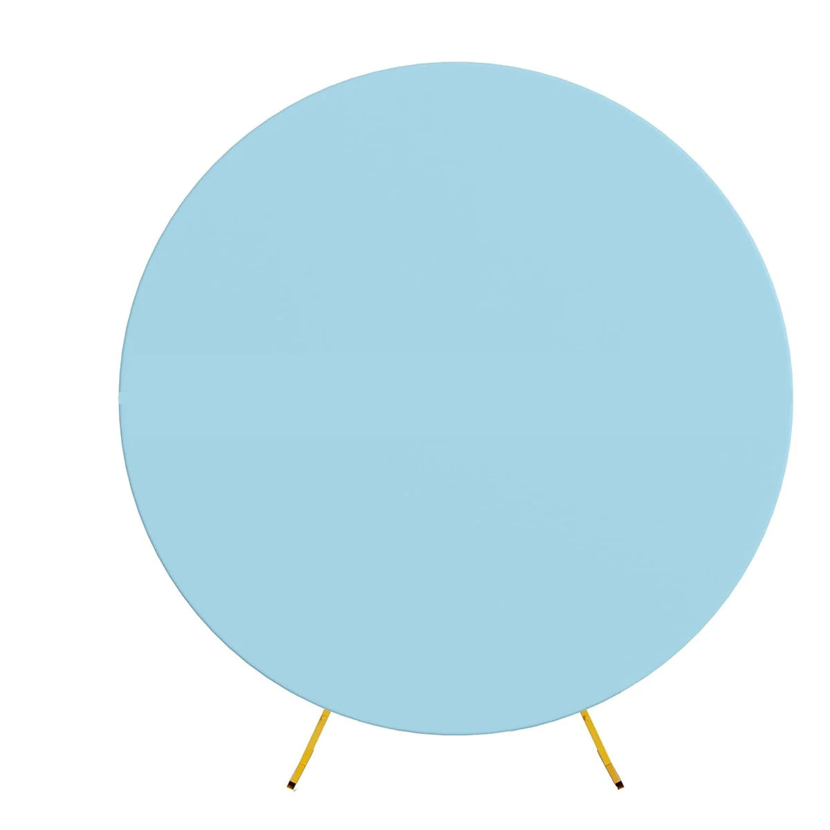 Pure Color Circle Round Backdrop Cover Wedding Baby Shower Birthday Party Decor Elastic Photo Background（Without Shelf）