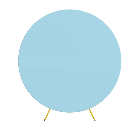 Pure Color Circle Round Backdrop Cover Wedding Baby Shower Birthday Party Decor Elastic Photo Background（Without Shelf）