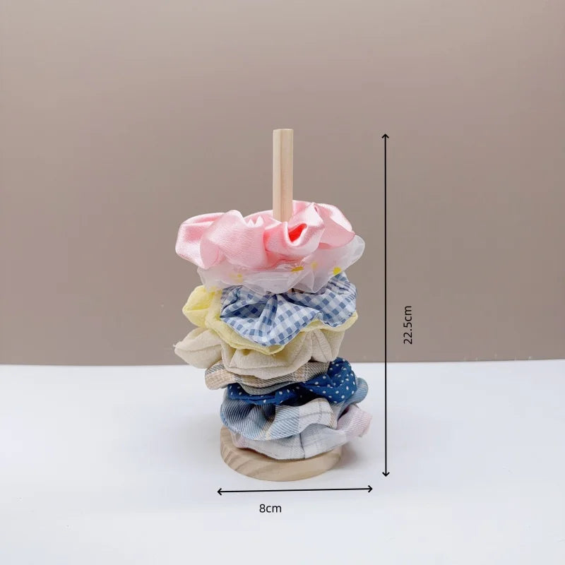 Wooden Hair Band Holder Children Rubber Band Hair Rope Accessories Storage Rack Display Shelf For Living Room Easy To Assembl