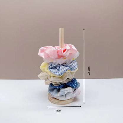 Wooden Hair Band Holder Children Rubber Band Hair Rope Accessories Storage Rack Display Shelf For Living Room Easy To Assembl
