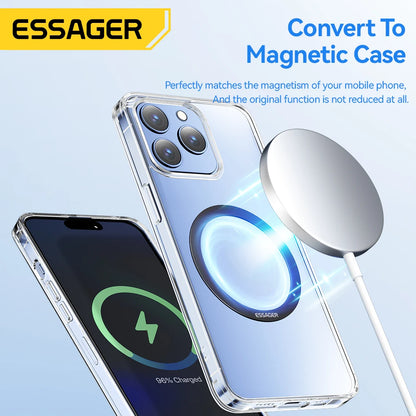Essager 2PCS Magnetic Metal Ring for Magsafe iPhone 15 14 13 12Pro Android