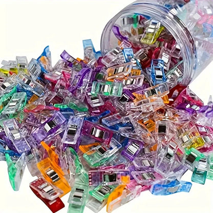 30/50/100 Colorful Plastic Edging Clip, Sewing Clip, Underwear, Tie, Universal Clothing,Auxiliary Tool for Handmade Crafts