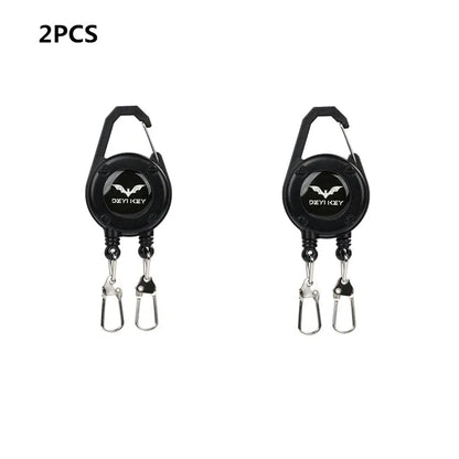 Outdoor Double Headed Clip Buckle, Work Permit Hanging Buckle, Keychain, Fishing Buckle, Telescopic Buckle, Easy to Pull Buck