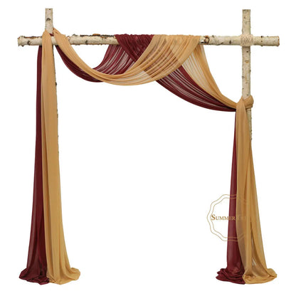 10 Meters Wedding Arch Drape Fabric Sheer Chiffon Tulle Curtain Draping Backdrop Party Supplies Home Drapery Ceremony Decorat
