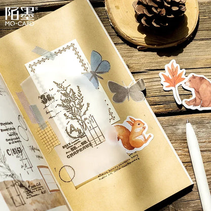 Autumn forest animals Decoration Adhesive Stickers Diy Cartoon Stickers Diary Sticker Scrapbook Kawaii Stationery Stickers