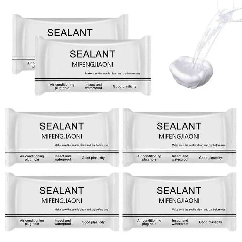 6pcs Wall Hole Sealing Cement Clay Sealant Cover Cracks Waterproof Repair Air Conditioning Holes Sewer Sealing Mending