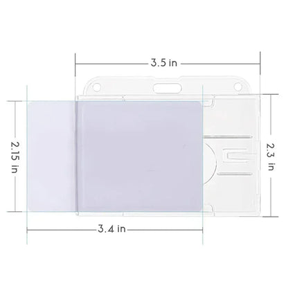 Transparent Cards Slots ID Tag Badge Holder with Badge Reel Cards Storage Organizer Employee Pass Work Card Case Sleeve