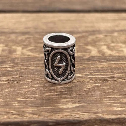 Nostalgia 1pcs Tree Of Life Bead For Hair Beard Braids Norse Runes Viking Symbols Beads For Bracelet Jewelry Making - SOWILO