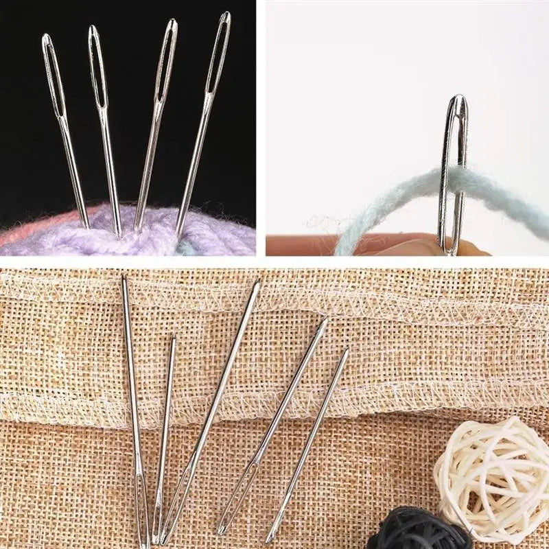 9 PCS Large Eye Blunt Sewing Needles Cross Stitch Knitting Needle Handmade Leather Embroidery Thread Needle Sewing Accessorie