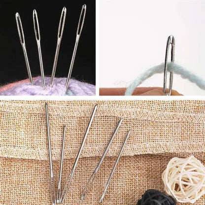 9 PCS Large Eye Blunt Sewing Needles Cross Stitch Knitting Needle Handmade Leather Embroidery Thread Needle Sewing Accessorie
