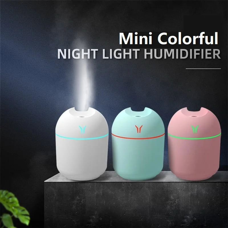 250ML USB Mini Air Humidifier Aroma Essential Oil Diffuser For Home Car Ultrasonic Mute Mist Maker Diffuser with LED Color La