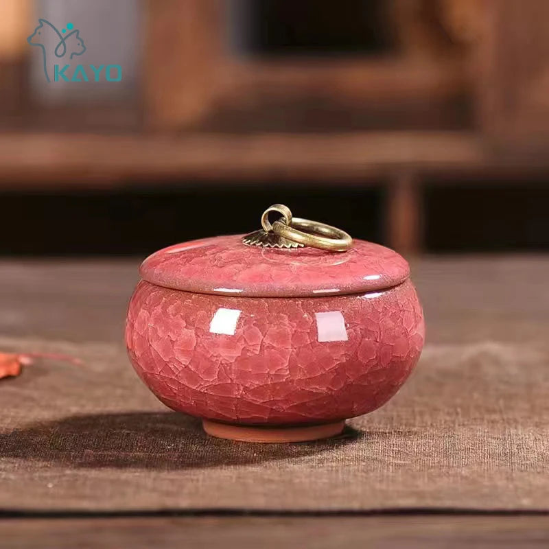 Ceramics Ash Urn Sealed Cremation Funeral Ashes Keepsake Small Animals Pet Dog Cat Memorial Suitable Home Fireplaces Burial -