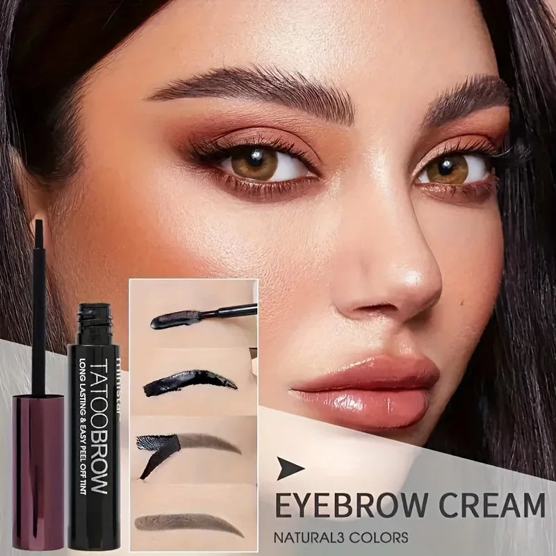 1pc Tattoo Peel Off Eyebrow Gel Tint, Semi Permanent Brow Tint, Waterproof, Transfer-proof, For Fuller & Defined Looking Brow