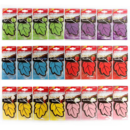 3-60pcs Car Air Freshener Natural Scented Tea Paper Auto Hanging Vanilla Perfume Fragrance Leaf Shape Car Accessories Interio