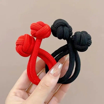 Simplicity Stretch Rubber Hair Ties for Women High Elasticity Fashion Girl Head Rope Scrunchie Hair Accessories - 09  2pcs