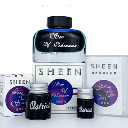 18ml Gradual Sheen Color Fountain Pen Ink Bottle Non-Carbon for Calligraphy Glass Dip Pen School Ofiice Stationary Supplies G