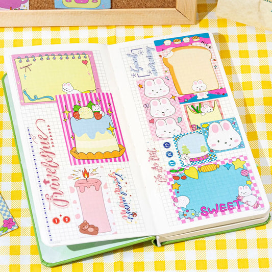 Stickers 1/6PCS Cute Cartoon Girl For Scrapbooking, Diary, Planner DIY Crafts