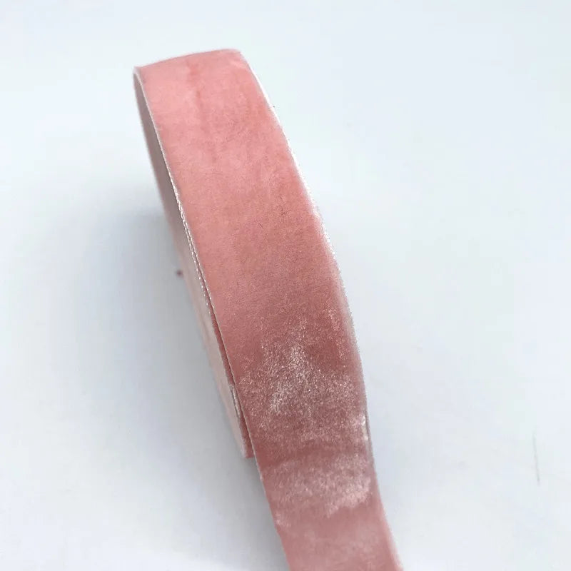 New 6-38mm Colour Single Face Line Velvet Ribbon for Bowknot Christmas Ribbon Party Decorations