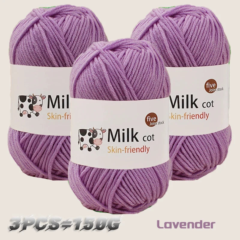 150g milk yarn handmade medium coarse DIY weaving yarn ball for knitting sweaters, hats, scarves and other clothing - 94 ligh