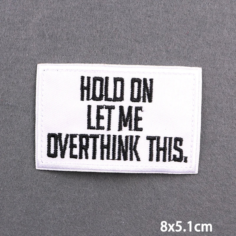 Warning Letters Embroidery Patches For Jeans Good Vibes Iron On Patch Thermoadhesive Patches For Clothes Applique Stickes Log