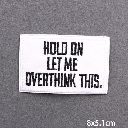 Warning Letters Embroidery Patches For Jeans Good Vibes Iron On Patch Thermoadhesive Patches For Clothes Applique Stickes Log