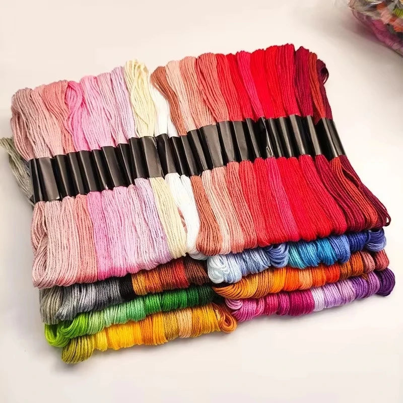 36/100pcs Mix Colors Embroidery Thread Cotton Sewing Skeins Craft Cross Stitch Floss Line DIY Tools Make Bracelets