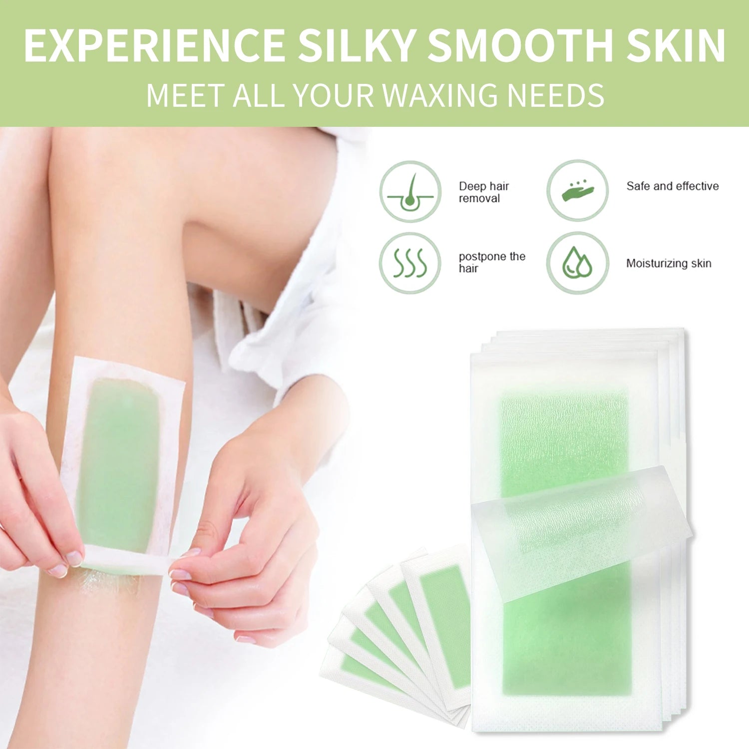 10/20/30/50 Pcs Depilatory Wax Strips For Hair Removal Wax Paper Cold Wax Strips Paper For Face Neck Arm Leg Body Beauty Tool