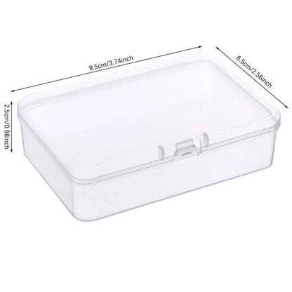 New Transparent Plastic Storage Box Photocards Small Card Storage Box Desk Organizer Box Classification Box Stationery - E