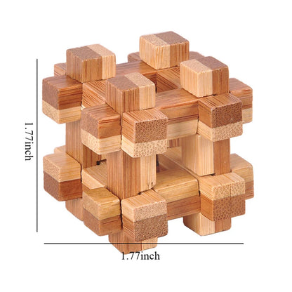 Wooden Kong Ming Lock Lu Ban Lock IQ Brain Teaser Educational Toy for Kids Children Montessori 3D Puzzles Game Unlock Toys Ad