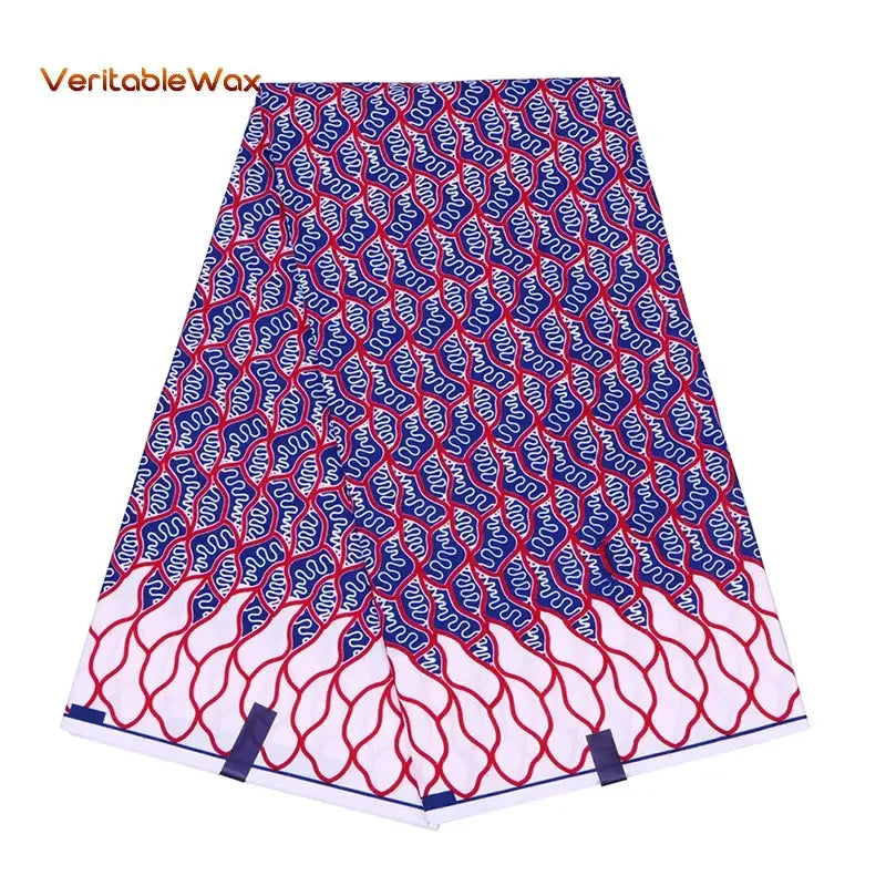 Africa Nigerian Prints Batik Fabric Real Wax Patchwork Sewing Dress Craft Cloth Polyester Ankara Tissu A-7 - 6089 / 6 Y