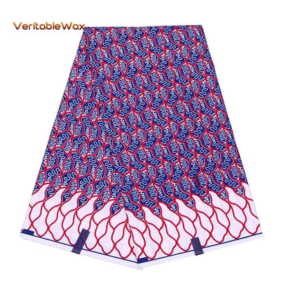 Africa Nigerian Prints Batik Fabric Real Wax Patchwork Sewing Dress Craft Cloth Polyester Ankara Tissu A-7 - 6089 / 6 Y