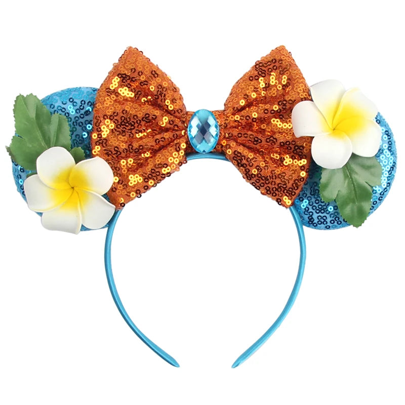 New Christmas Halloween Mouse Ears Headband Cartoon Sequin Bows Headband Birthday Party Princess Cosplay Costume For Women Ad