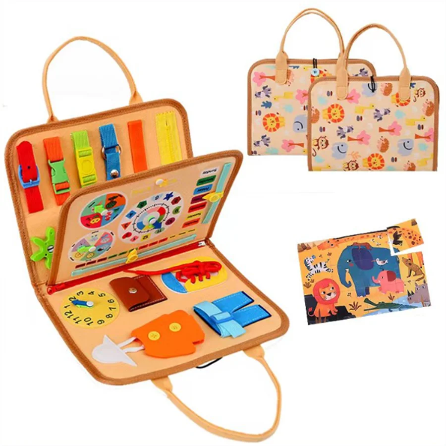 Busy Board Montessori Toys Gifts, Sensory Toys,Educational Travel Toys, Preschool Activities for Learning Fine Motor Skills -
