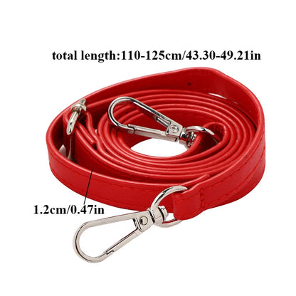 125CM Long PU Leather Bag Strap Accessories for handbags 1.2CM Wide Shoulder Bag Strap For crossbody Replacement Strap For Ba
