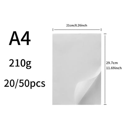 20/50Pcs A4 Washi Paper Self-Adhesive Hand Account Material Sticker Laser Inkjet Printer Translucent DIY Handmade Japanese Pa