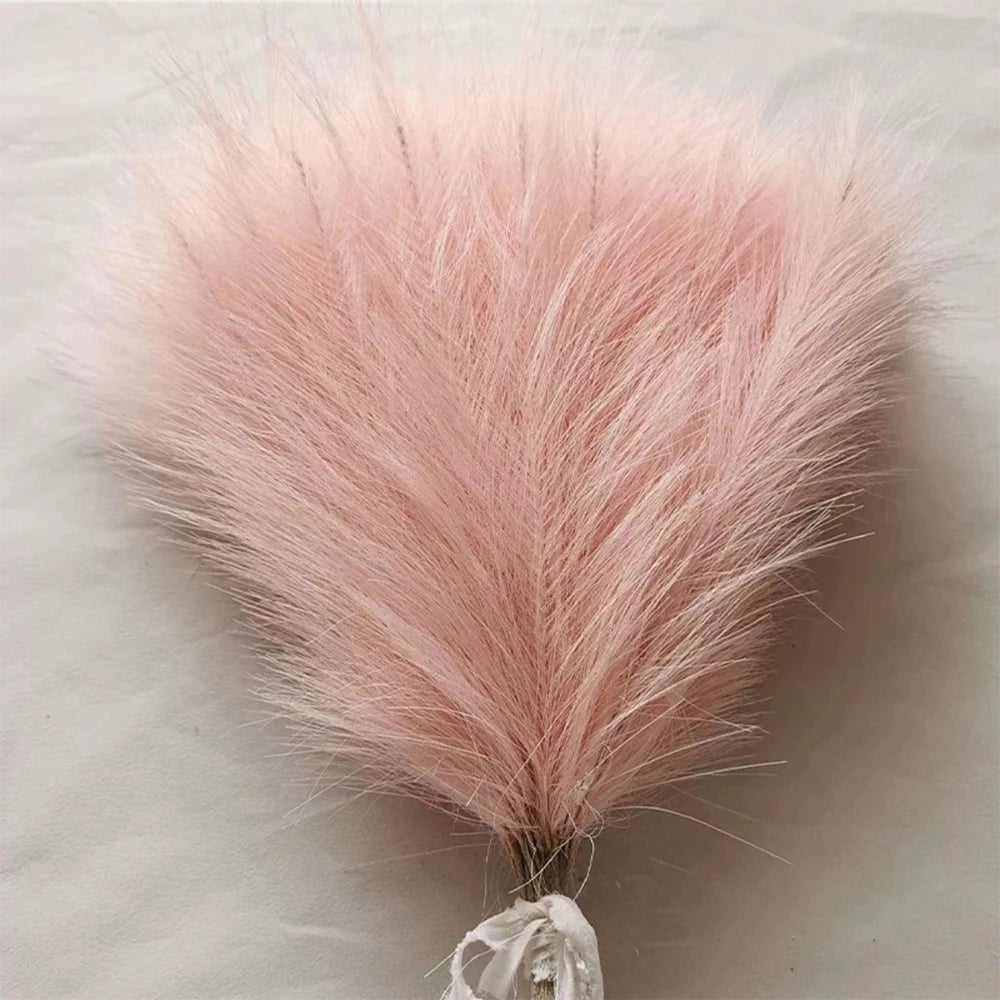 5/10/20PCS Fluffy Pampas Grass Boho Decor Artificial Flower Fake Plant Reed Simulated Party Wedding Home Decoration 42CM - YZ