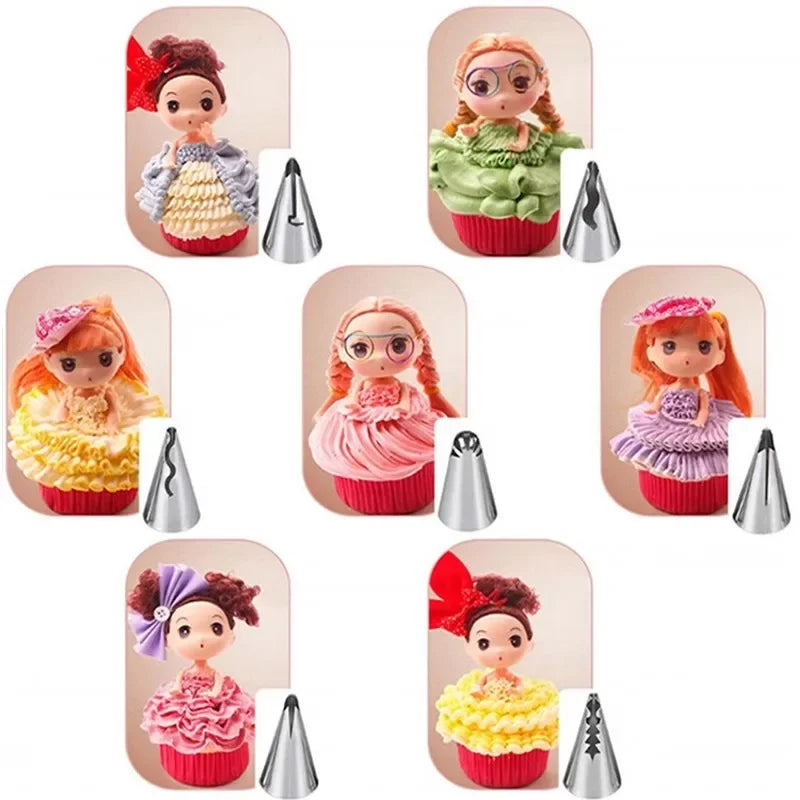 8/10pcs Russian Piping Tips Set Icing Piping Nozzles Reusable Frosting Pastry Bags Fondant Smoother Cake Baking Decorator Too
