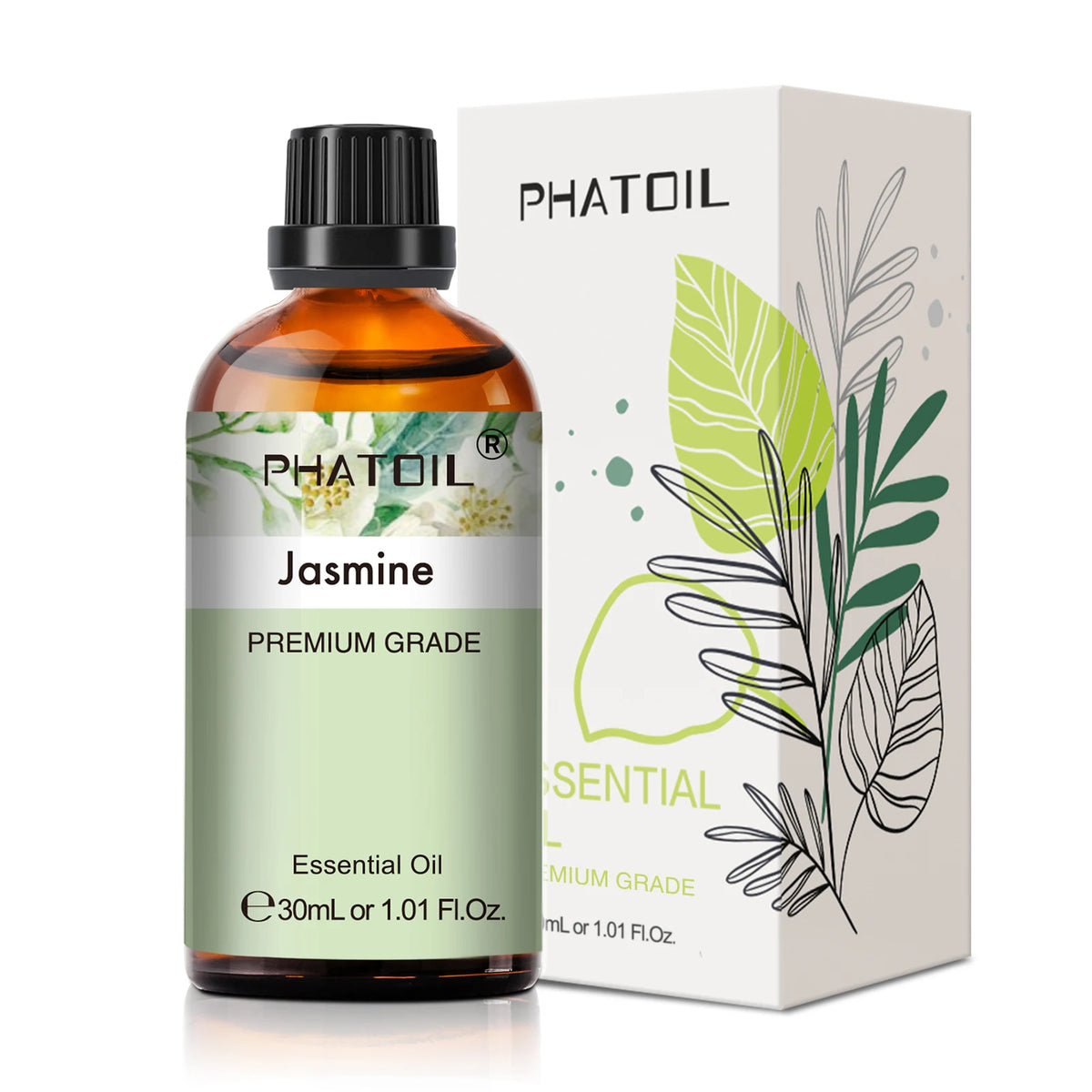 PHATOIL 1PCS Aromatherapy Essential Oil 30ml Lemon Eucalyptus Lavender Bergamot Jasmine Juniper Rose Vanilla Aroma Essential 